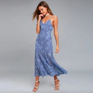 nbd brielle lace mermaid maxi dress - size xl